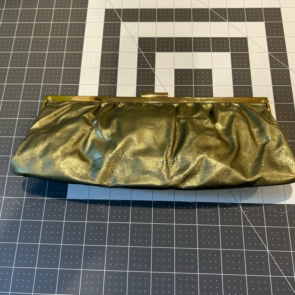 Vintage Metallic Green Clutch